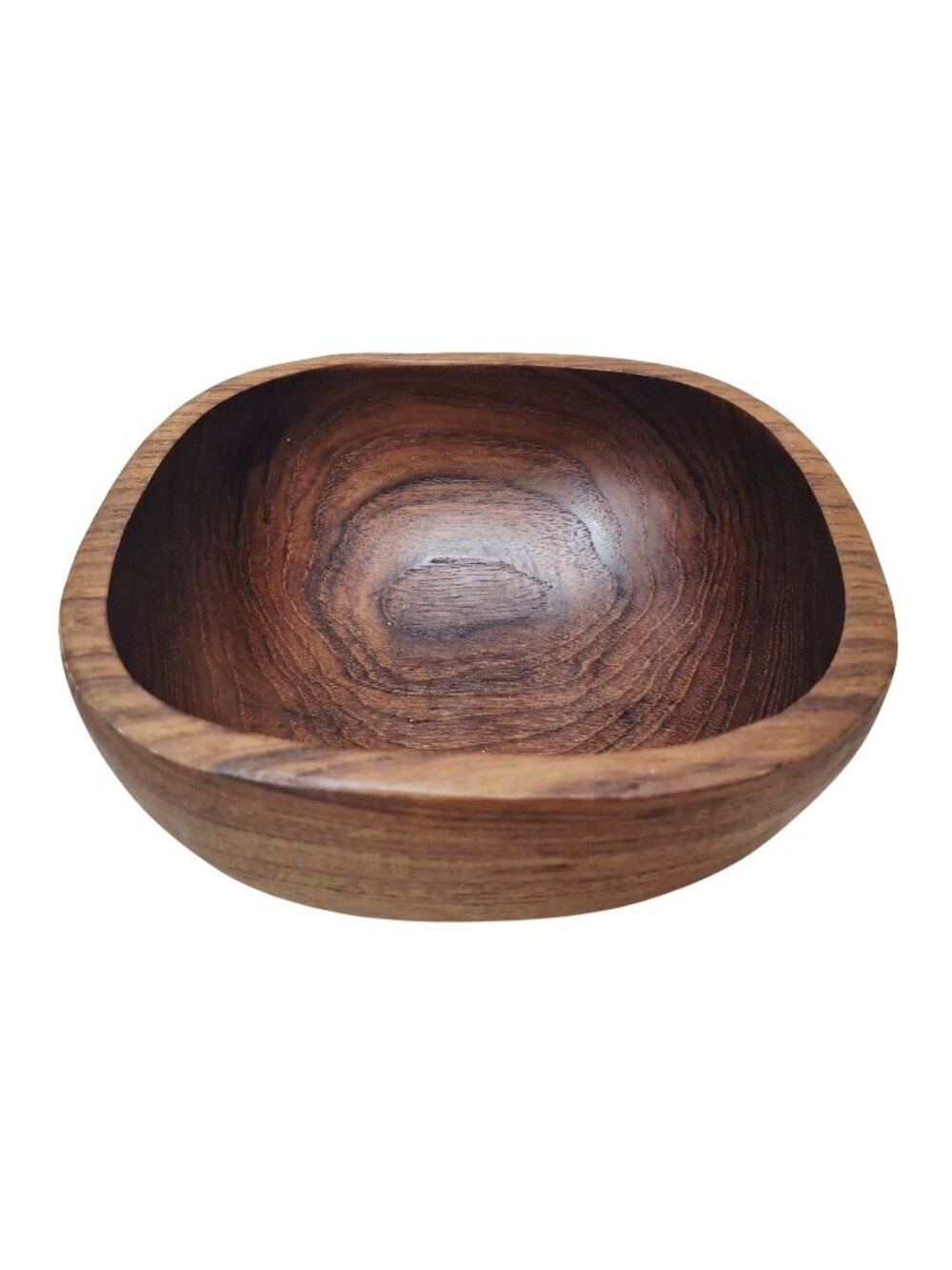 Handcrafted Genuine Teak Wood Bowl From Thailand - Rustic Decorative Piece Or Fu